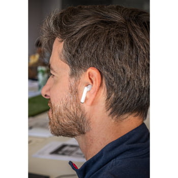 Fone de Ouvido Personalizado ABS e Bambu Bluetooth SP97193 Brindes Personalizados