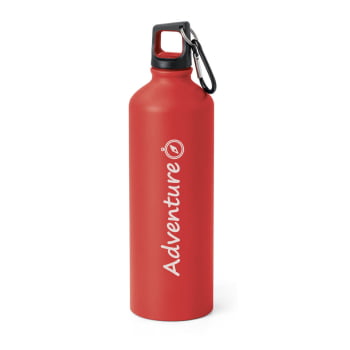 Garrafa Squeeze Alumínio 800 ml Mosquetão e acabamento Mate Brinde Personalizado