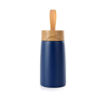 Garrafa Térmica Personalizada 250 ml Squeeze Aço Inox e Alça Silicone