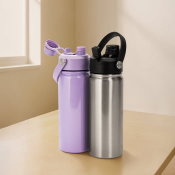 Garrafa Térmica Personalizada 600ml em Inox X19006 Brindes Personalizados