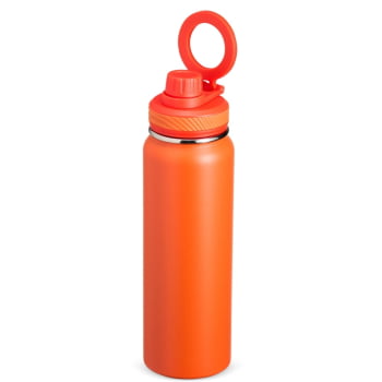 Garrafa Térmica Personalizada 850 ml Squeeze Aço Inox Suporte Celular Brindes