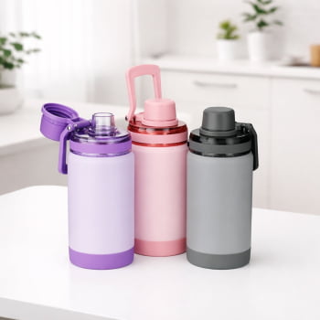 Garrafa Térmica Personalizada Inox 400ml X09181 Brinde Personalizado Garrafa Térmica Personalizada Inox 400ml X09181 Brinde Personalizado