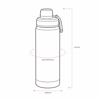 Garrafa Térmica Personalizada Inox 600ml X09182 Brindes Personalizados
