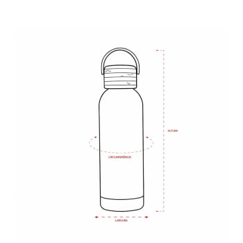 Garrafa Térmica Personalizada Inox 600ml X19104 Brindes Personalizados
