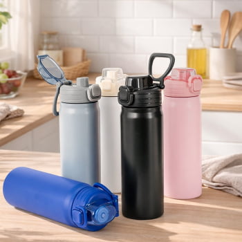 Garrafa Térmica Personalizada Inox 680ml X19065 Brinde Personalizado