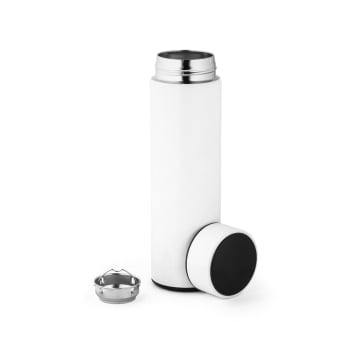 Garrafa Térmica Squeeze Aço Inox 450 ml Termômetro Brinde Personalizado