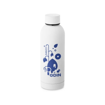 Garrafa Térmica Squeeze Aço Inox 550 ml Sustentável Emborrachado Brinde Personalizado