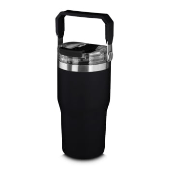 Garrafa Térmica Squeeze Aço Inox 650 ml com Alça Bebida Quente e Fria Brindes Personalizados