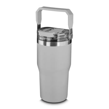 Garrafa Térmica Squeeze Aço Inox 650 ml com Alça Bebida Quente e Fria Brindes Personalizados