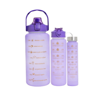 Kit Garrafas Personalizadas 3 Unidades Plástico X$@03036 Brinde Personalizado