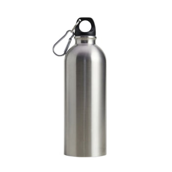 Squeeze Brinde Personalizado 500 ml Inox Bolinha com Mosquetão