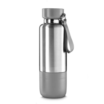 Squeeze Garrafa Térmica 500 ml Aço Inox e Tampa Rosqueável e Cordão Brinde Personalizado