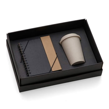 Kit Caderno e Acessórios 3 Peças SMKT-9019F Brindes Personalizados