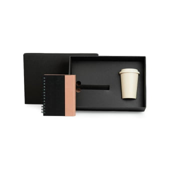 Kit Caderno e Acessórios 3 Peças SMKT-9019F Brindes Personalizados