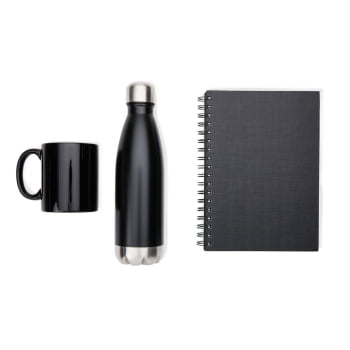Kit Caderno e Acessórios 3 Peças SMKT-9034B Brindes Personalizados