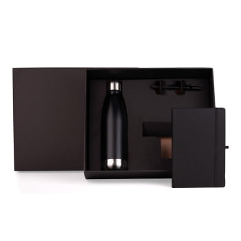 Kit Caderno e Acessórios 3 Peças SMKT-9044U Brinde Personalizado