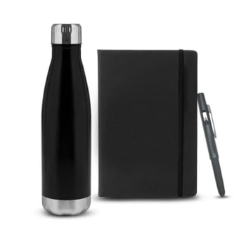 Kit Caderno e Acessórios 3 Peças SMKT-9044U Brinde Personalizado