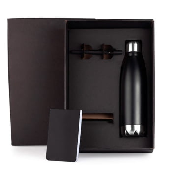 Kit Caderno e Acessórios 3 Peças SMKT-9047B Brinde Personalizado