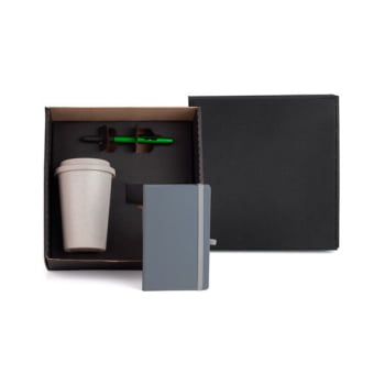 Kit Caderno e Acessórios 3 Peças SMKT-9047P Brinde Personalizado