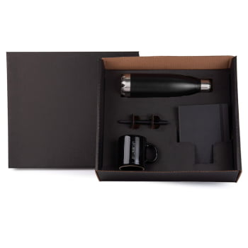 Kit Caderno e Acessórios 4 Peças SMKT-9045P Brinde Personalizado