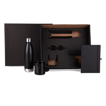 Kit Caderno e Acessórios 4 Peças SMKT-9045P Brinde Personalizado