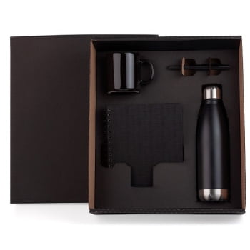 Kit Caderno e Acessórios 4 Peças SMKT-9047R Brindes Personalizados