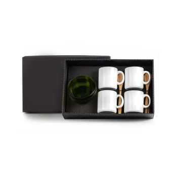 Kit Café da Manhã Personalizado Bambu 12 Peças SMKT-90177 Brindes Personalizados