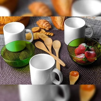 Kit Café da Manhã Personalizado Bambu 12 Peças SMKT-90177 Brindes Personalizados
