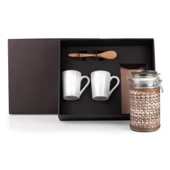 Kit Café da Manhã Personalizado Vidro 5 Peças SMKT-9040M Brinde Personalizado