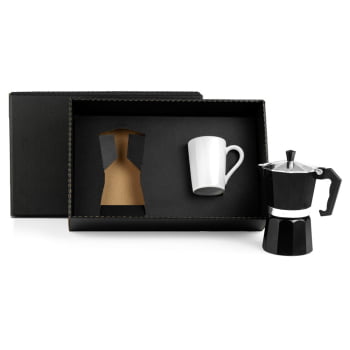 Kit Café Personalizado 2 Peças Com cafeteleira SMKT-90231 Brinde Personalizado