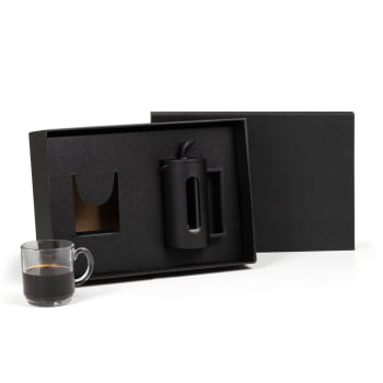 Kit Café Personalizado 2 Peças Com Prensa Francesa SMKT-90573