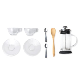 Kit Café Personalizado 8 Peças Com Prensa Francesa SMKT-90280