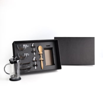Kit Café Personalizado 8 Peças Com Prensa Francesa SMKT-90280