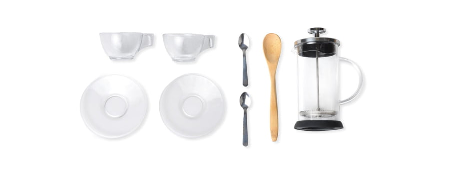 Kit Café Personalizado 8 Peças Com Prensa Francesa SMKT-90280