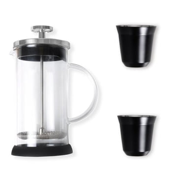 Kit Café Personalizado 3 Peças Com Prensa Francesa SMKT-90316 Brinde Personalizado
