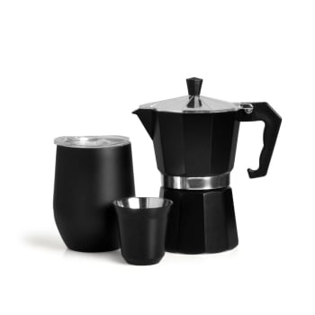 Kit Café Personalizado 3 Peças Com Prensa Francesa SMKT-90317 Brindes Personalizados