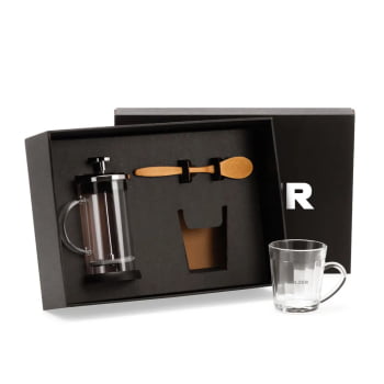 Kit Café Personalizado 3 Peças Com Prensa Francesa SMKT-90439