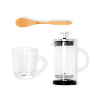 Kit Café Personalizado 3 Peças Com Prensa Francesa SMKT-90439