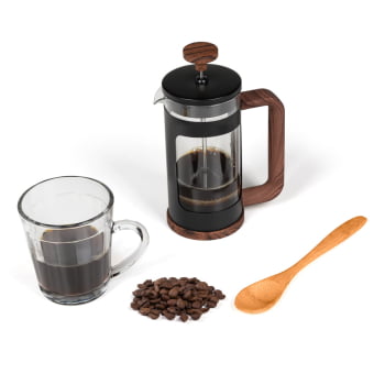 Kit Café Personalizado 3 Peças Com Prensa Francesa SMKT-90571
