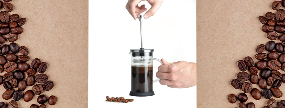 Kit Café Personalizado 4 Peças Com Prensa Francesa SMKT-90279 Brinde Personalizado