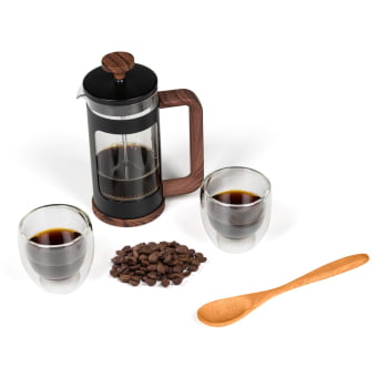 Kit Café Personalizado 4 Peças Com Prensa Francesa SMKT-90572