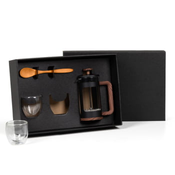 Kit Café Personalizado 4 Peças Com Prensa Francesa SMKT-90572