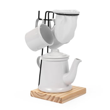 Kit Café Personalizado Alumínio 4 Peças X15247 Brindes Personalizados