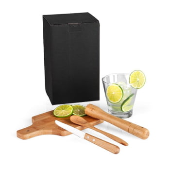 Kit Caipirinha Personalizada 5 Peças SMKC-00263 Brindes Personalizado