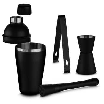Kit Coqueteleira Personalizada Aço Inox 500 ML ASIKCQ100 Brinde Personalizado
