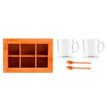 Kit Chá Personalizado Bambu 5 Peças SMKT-90141 Brinde Personalizado