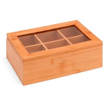 Kit Chá Personalizado Bambu 6 Divisões SMCX-06513 Brindes Personalizados