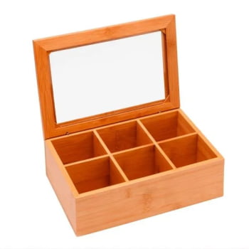 Kit Chá Personalizado Bambu 6 Divisões SMCX-06513 Brindes Personalizados