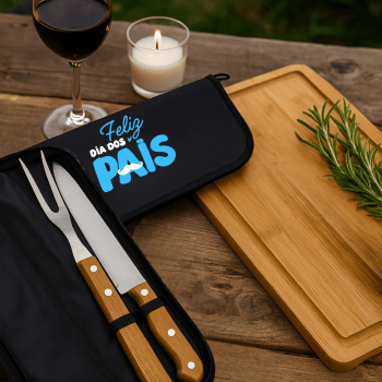 Brinde Presente Dia dos Pais Personalizado Kit Churrasco X07447B-PAI