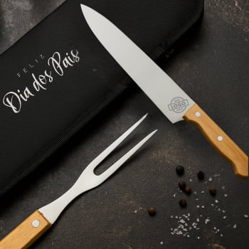 Brinde Presente Dia dos Pais Personalizado Kit Churrasco X07447B-PAI